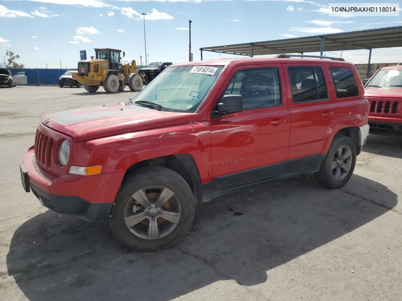 2017 Jeep Patriot Sport VIN: 1C4NJPBAXHD118014 Lot: 71816314