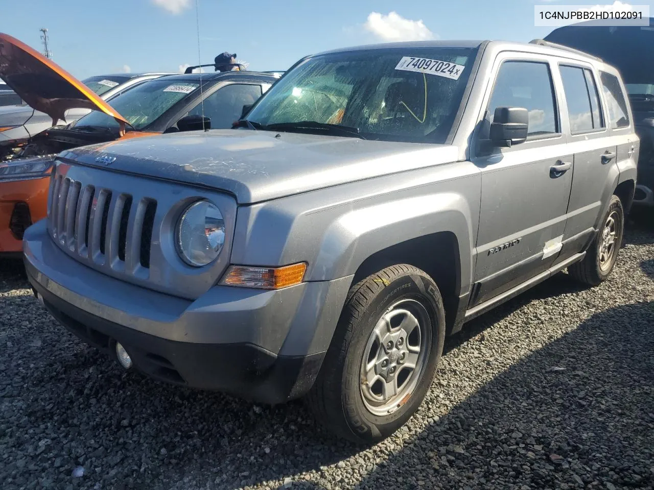 2017 Jeep Patriot Sport VIN: 1C4NJPBB2HD102091 Lot: 74097024