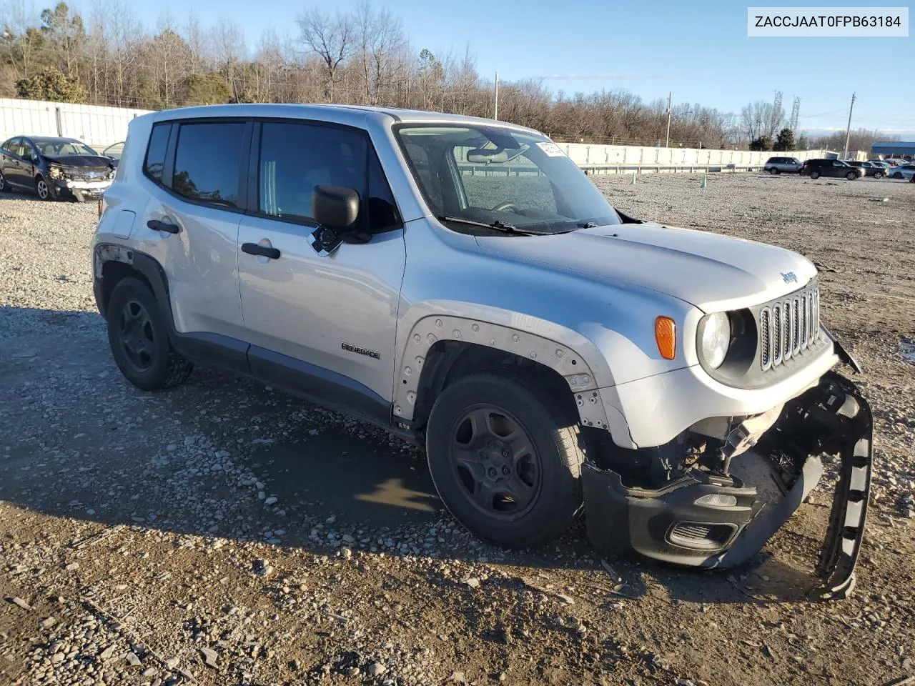 2015 Jeep Renegade Sport VIN: ZACCJAAT0FPB63184 Lot: 40876834