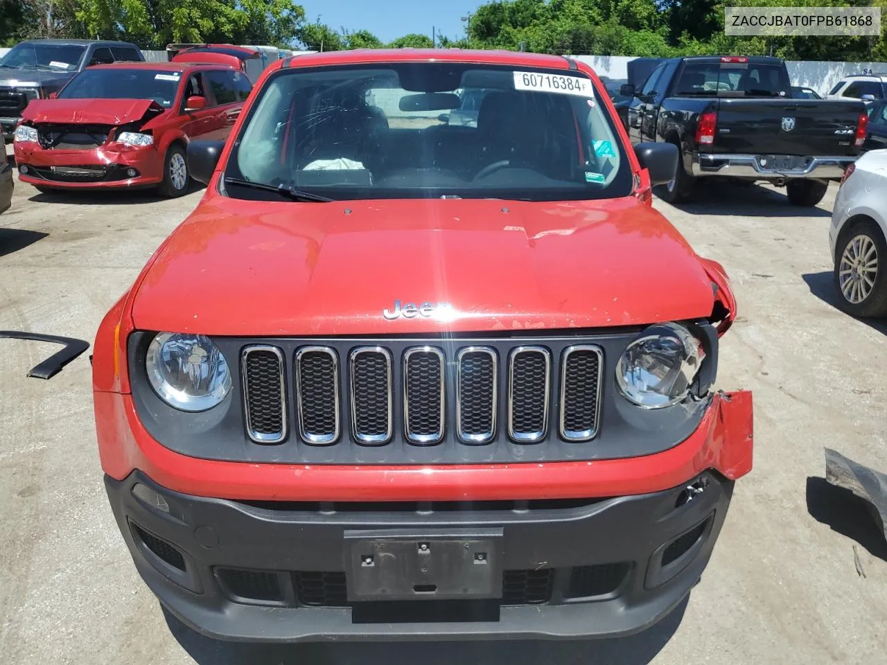 2015 Jeep Renegade Sport VIN: ZACCJBAT0FPB61868 Lot: 60716384