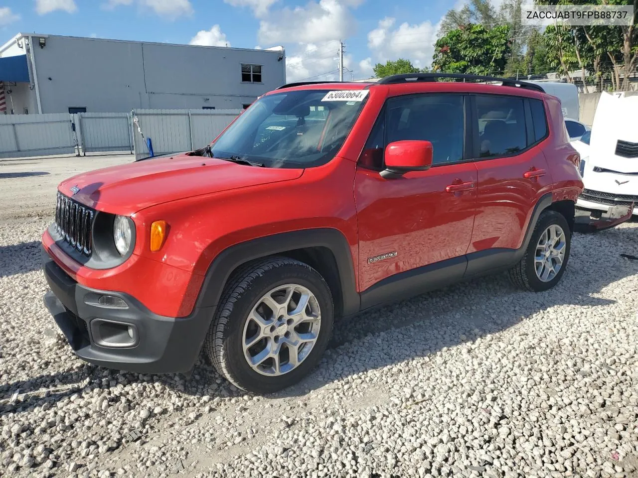 2015 Jeep Renegade Latitude VIN: ZACCJABT9FPB88737 Lot: 63003664