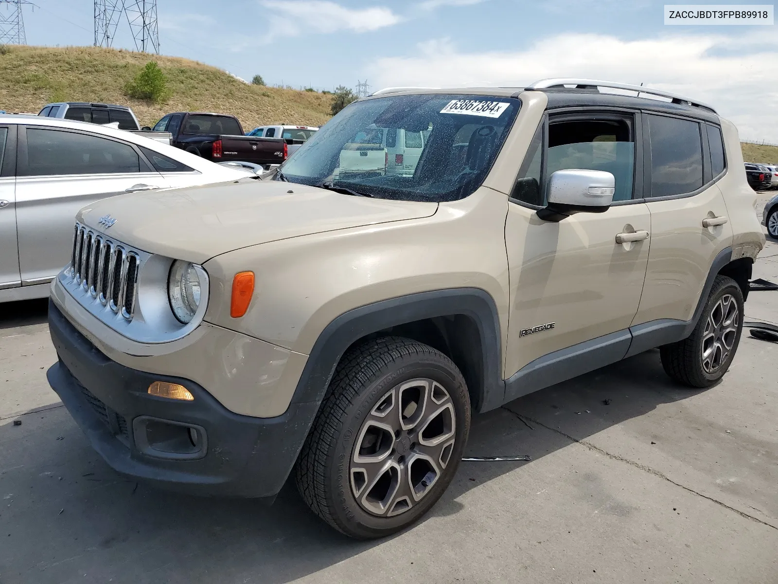 2015 Jeep Renegade Limited VIN: ZACCJBDT3FPB89918 Lot: 63867384