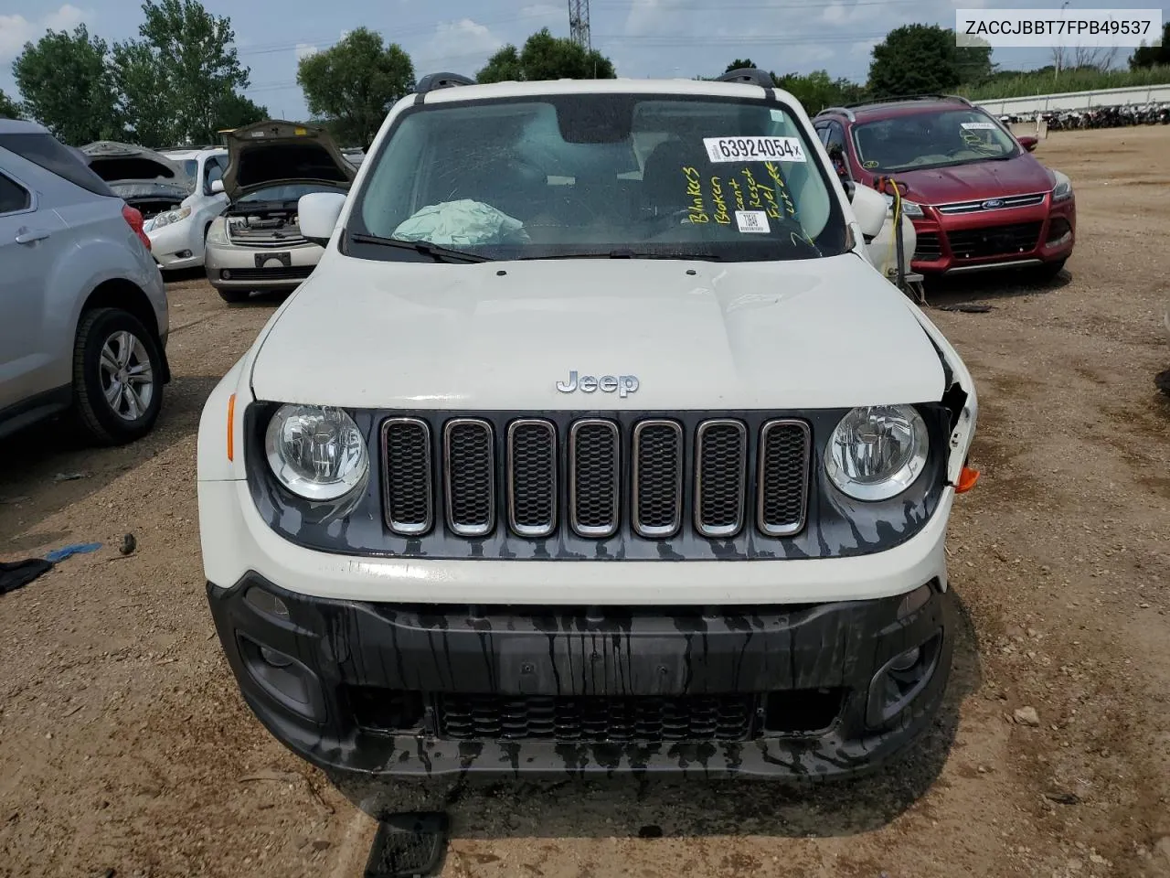 2015 Jeep Renegade Latitude VIN: ZACCJBBT7FPB49537 Lot: 63924054