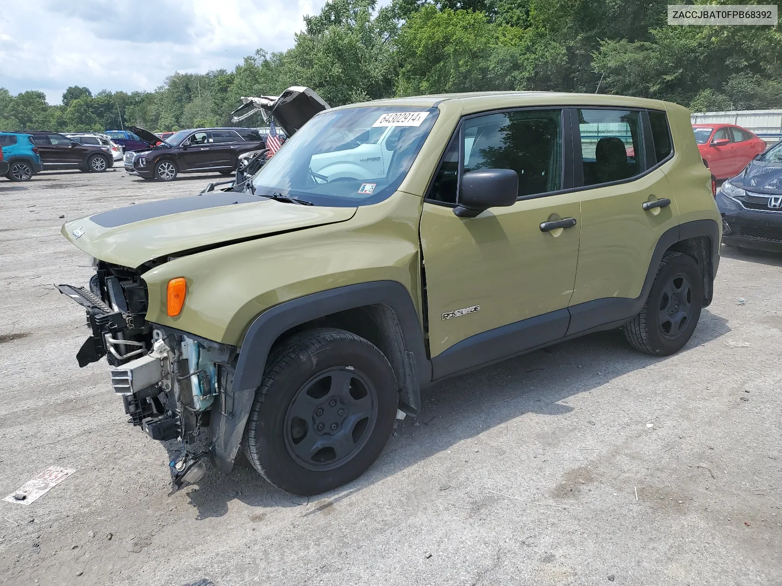 2015 Jeep Renegade Sport VIN: ZACCJBAT0FPB68392 Lot: 64302914