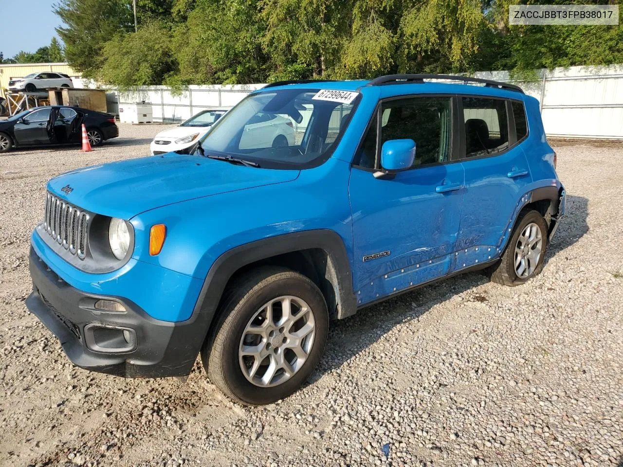 2015 Jeep Renegade Latitude VIN: ZACCJBBT3FPB38017 Lot: 67299644