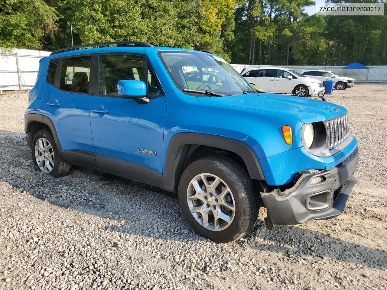 2015 Jeep Renegade Latitude VIN: ZACCJBBT3FPB38017 Lot: 67299644