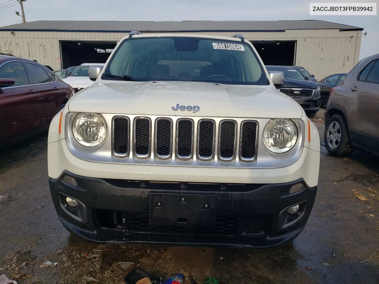 2015 Jeep Renegade Limited VIN: ZACCJBDT3FPB39942 Lot: 68815064