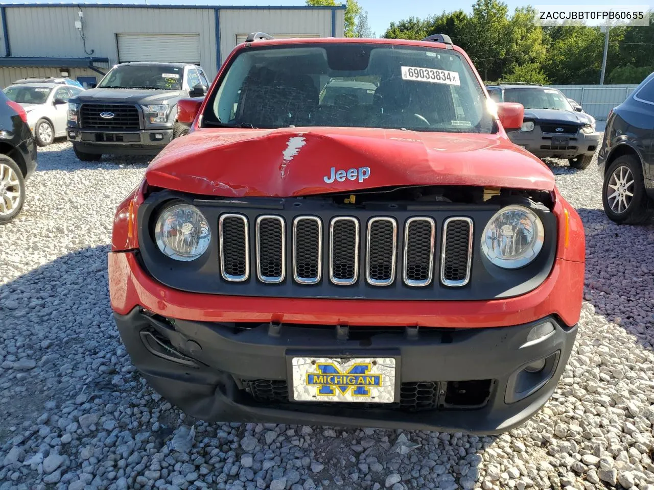 2015 Jeep Renegade Latitude VIN: ZACCJBBT0FPB60655 Lot: 69033834