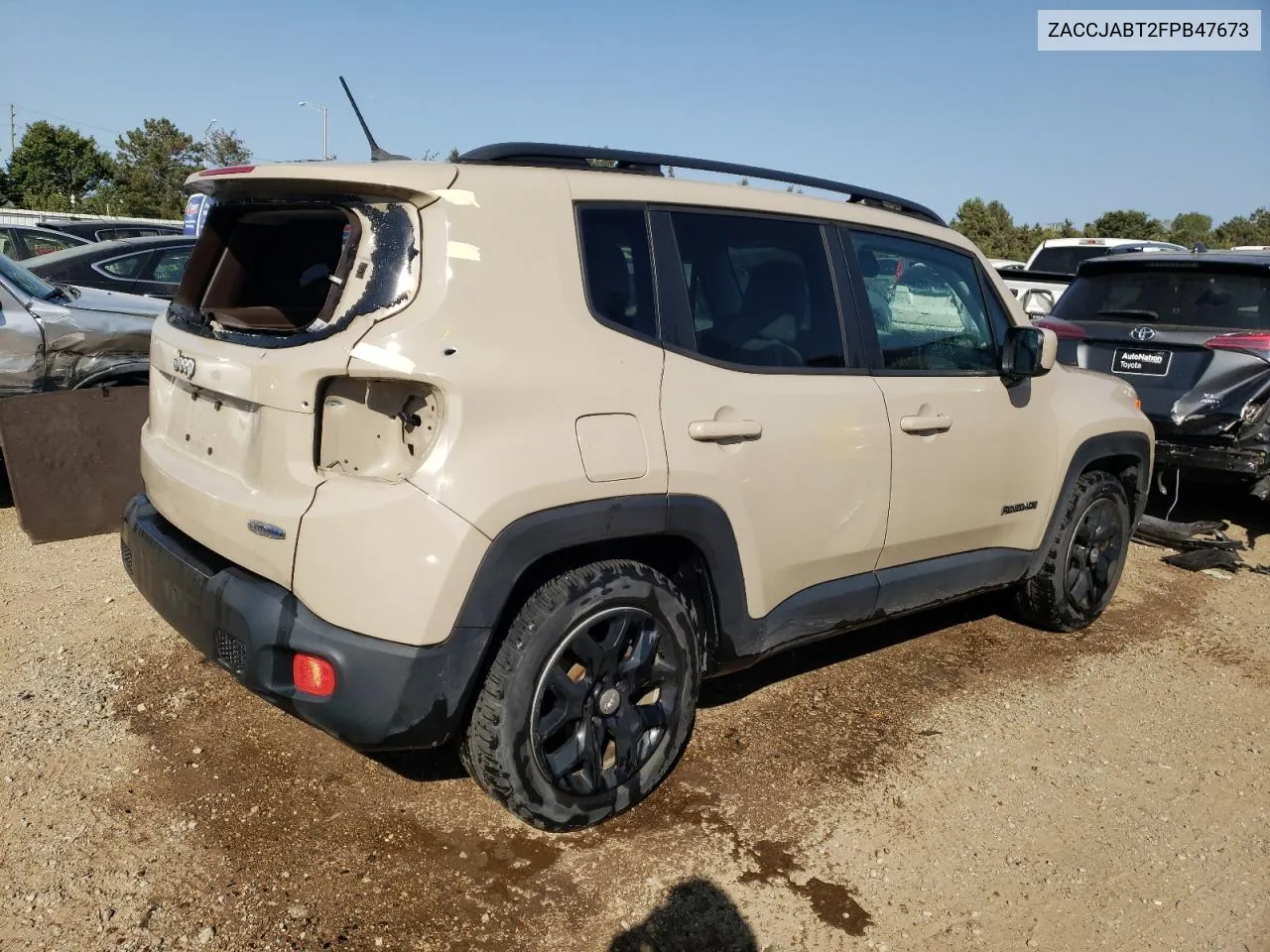 2015 Jeep Renegade Latitude VIN: ZACCJABT2FPB47673 Lot: 70006994