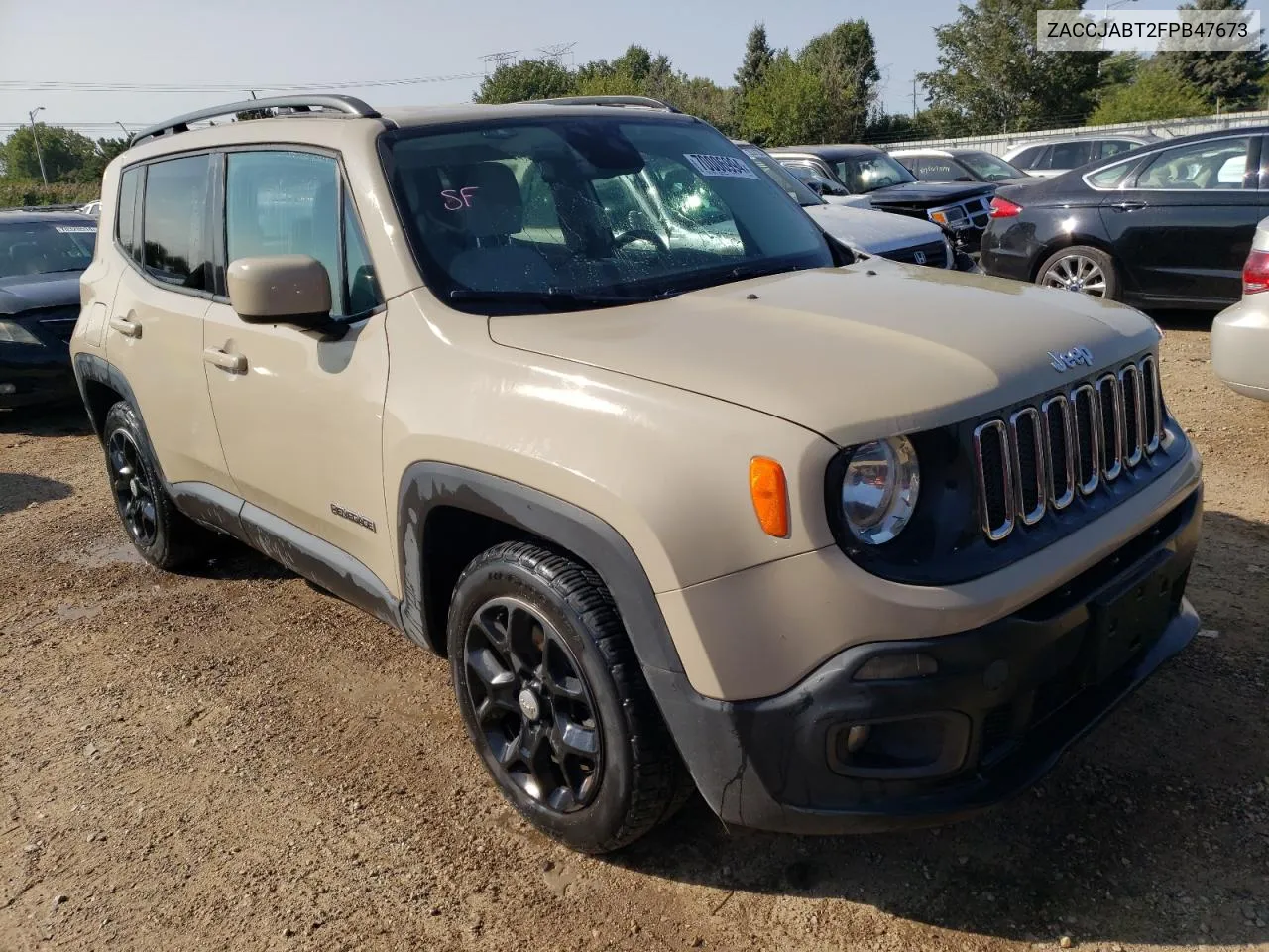 2015 Jeep Renegade Latitude VIN: ZACCJABT2FPB47673 Lot: 70006994