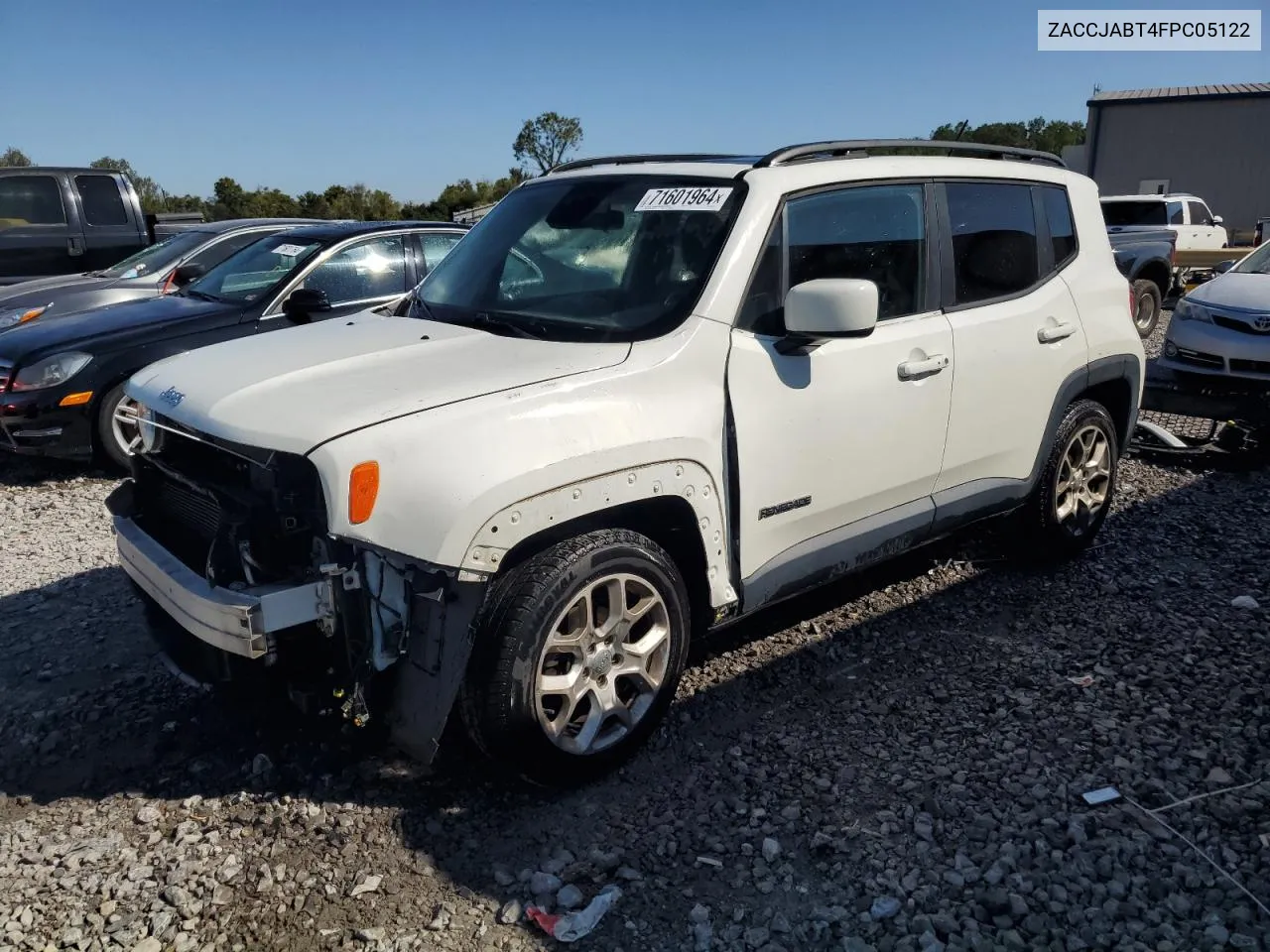 2015 Jeep Renegade Latitude VIN: ZACCJABT4FPC05122 Lot: 71601964