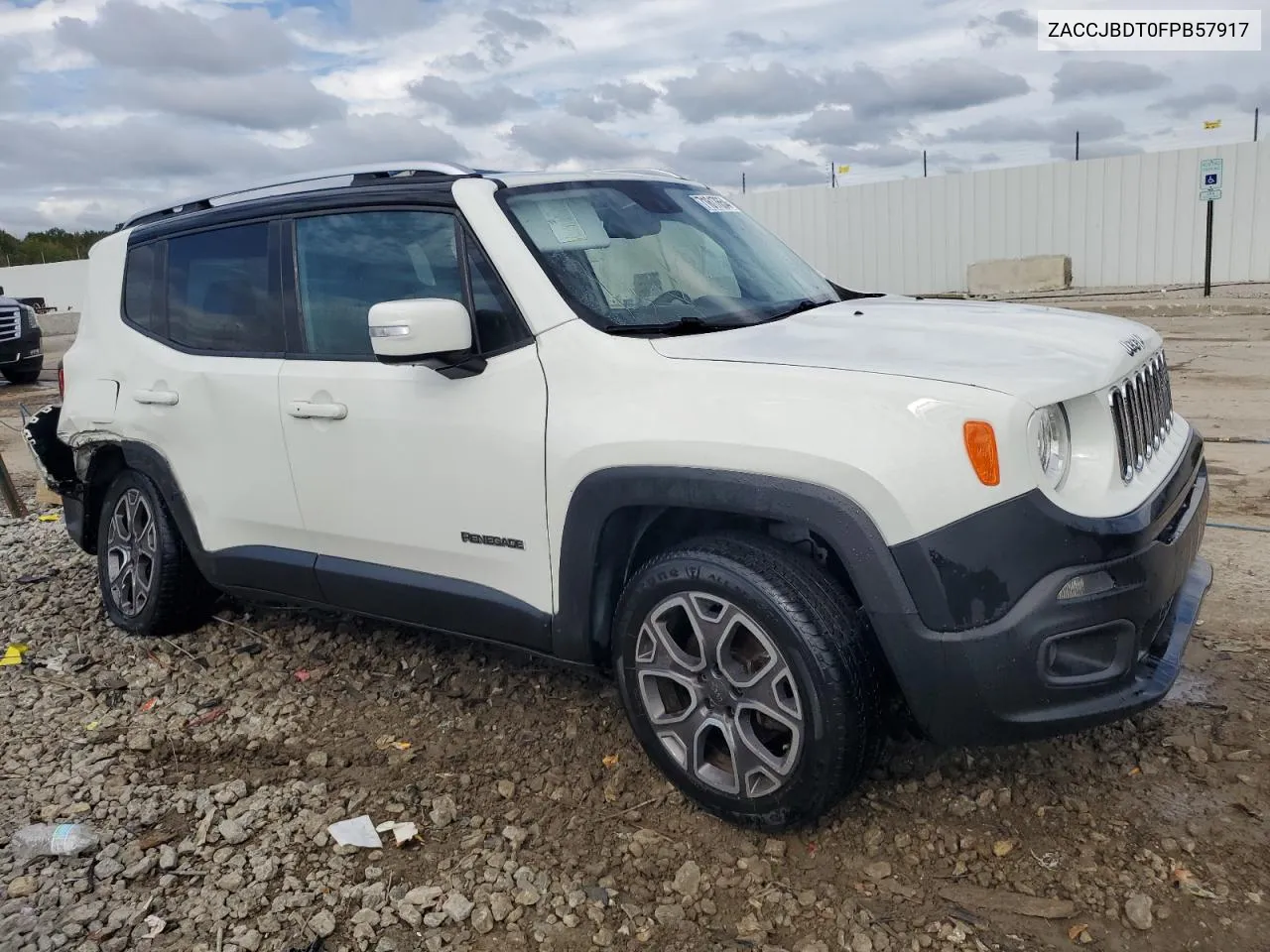 2015 Jeep Renegade Limited VIN: ZACCJBDT0FPB57917 Lot: 71617654