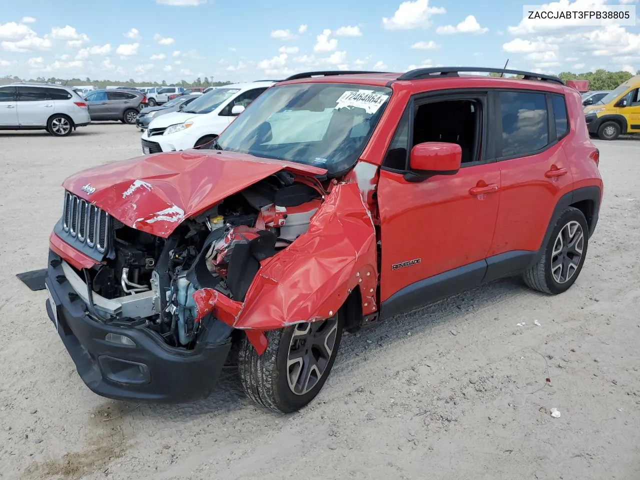 2015 Jeep Renegade Latitude VIN: ZACCJABT3FPB38805 Lot: 72464864