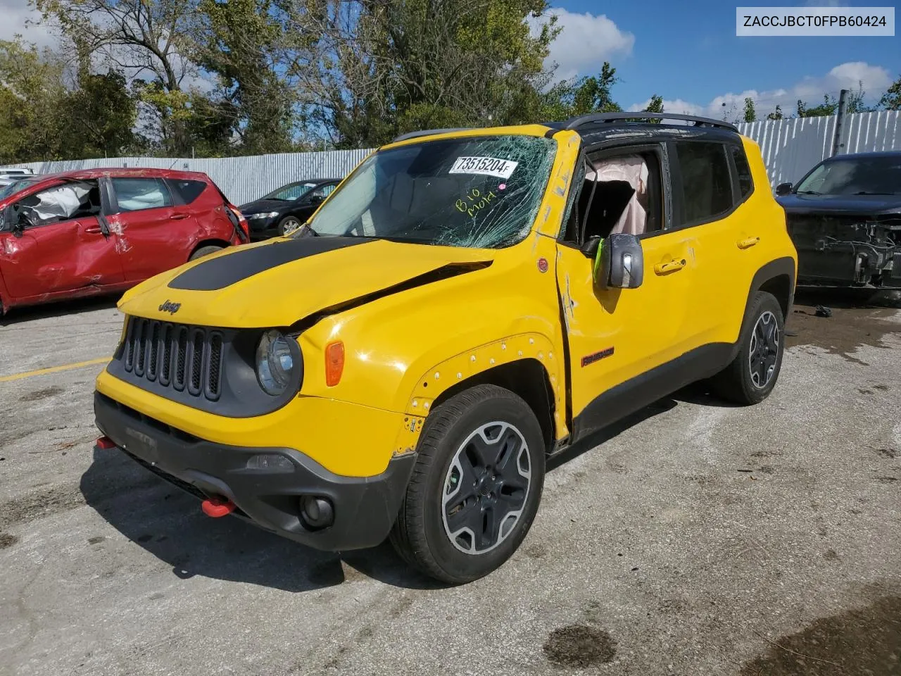 2015 Jeep Renegade Trailhawk VIN: ZACCJBCT0FPB60424 Lot: 73515204