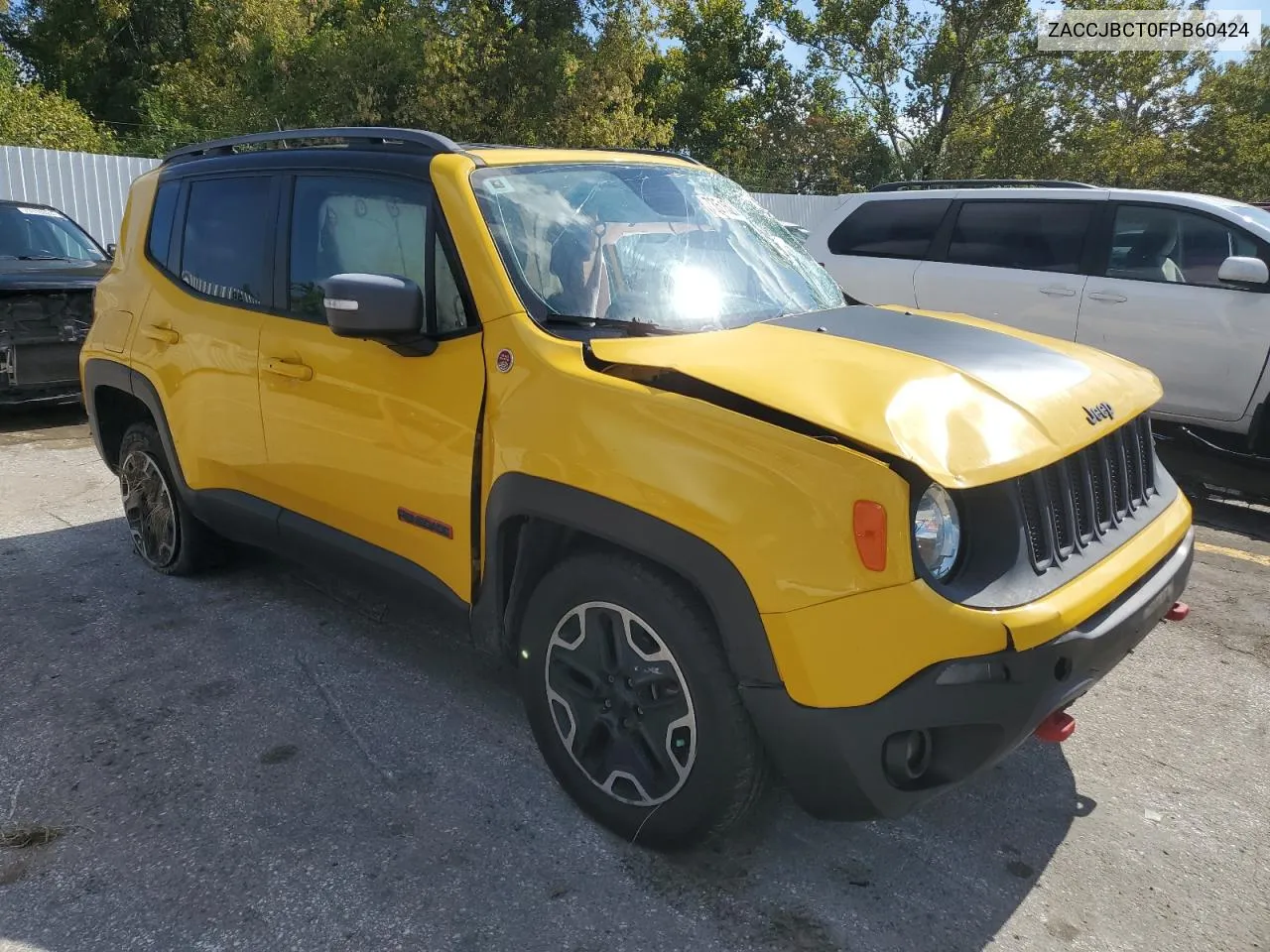 2015 Jeep Renegade Trailhawk VIN: ZACCJBCT0FPB60424 Lot: 73515204