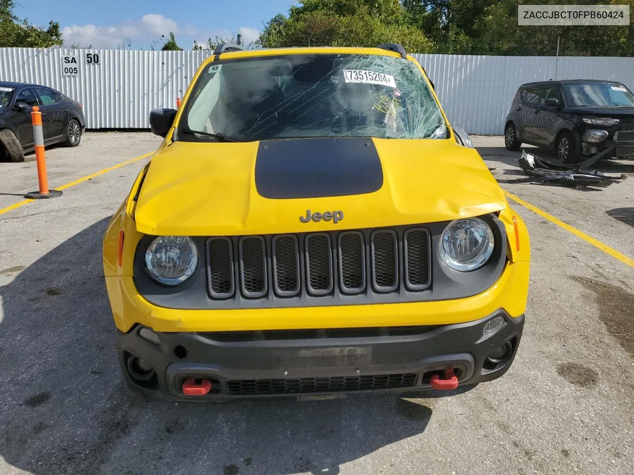 2015 Jeep Renegade Trailhawk VIN: ZACCJBCT0FPB60424 Lot: 73515204