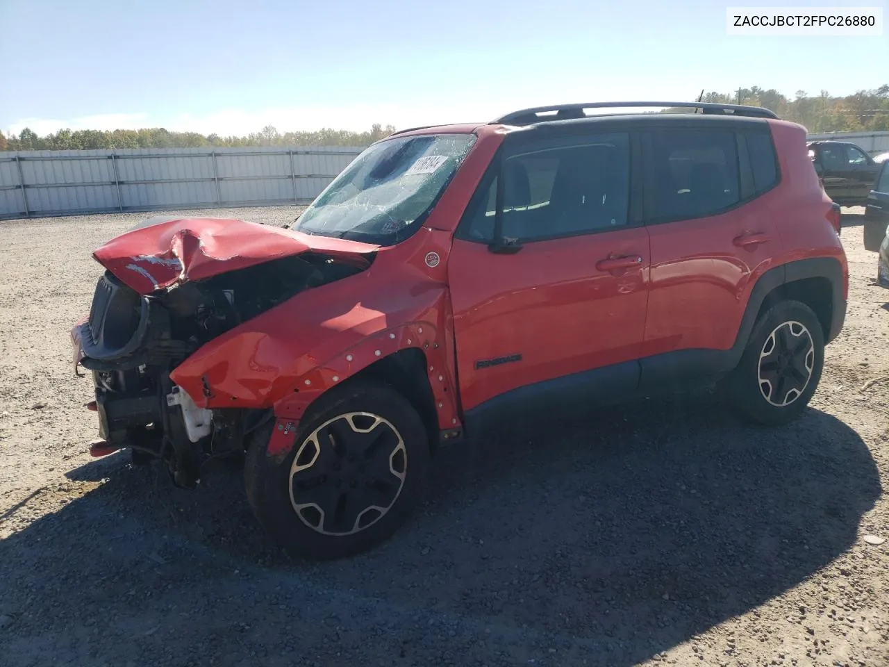 2015 Jeep Renegade Trailhawk VIN: ZACCJBCT2FPC26880 Lot: 74186184