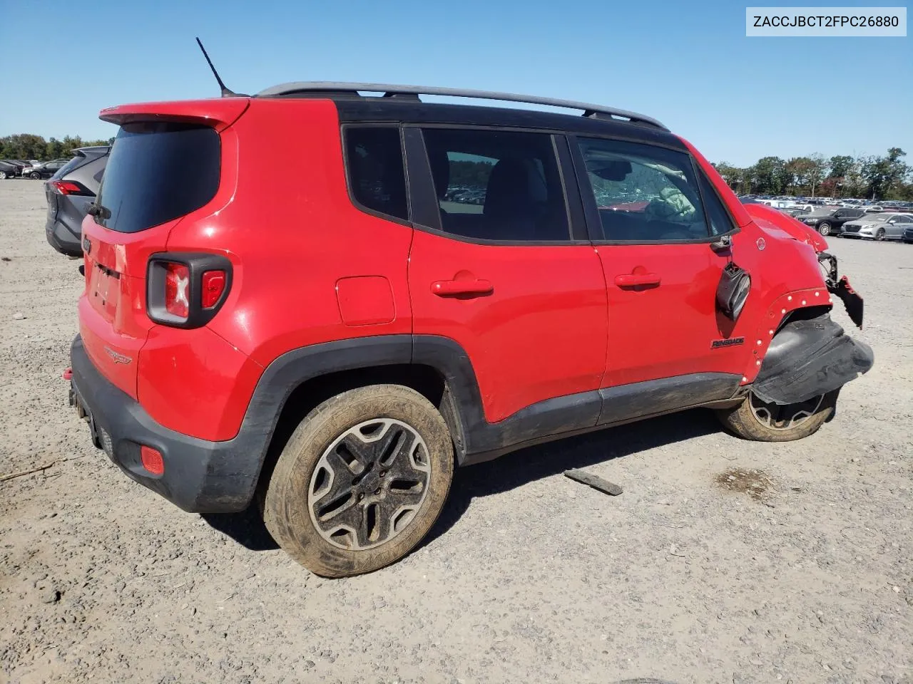 2015 Jeep Renegade Trailhawk VIN: ZACCJBCT2FPC26880 Lot: 74186184