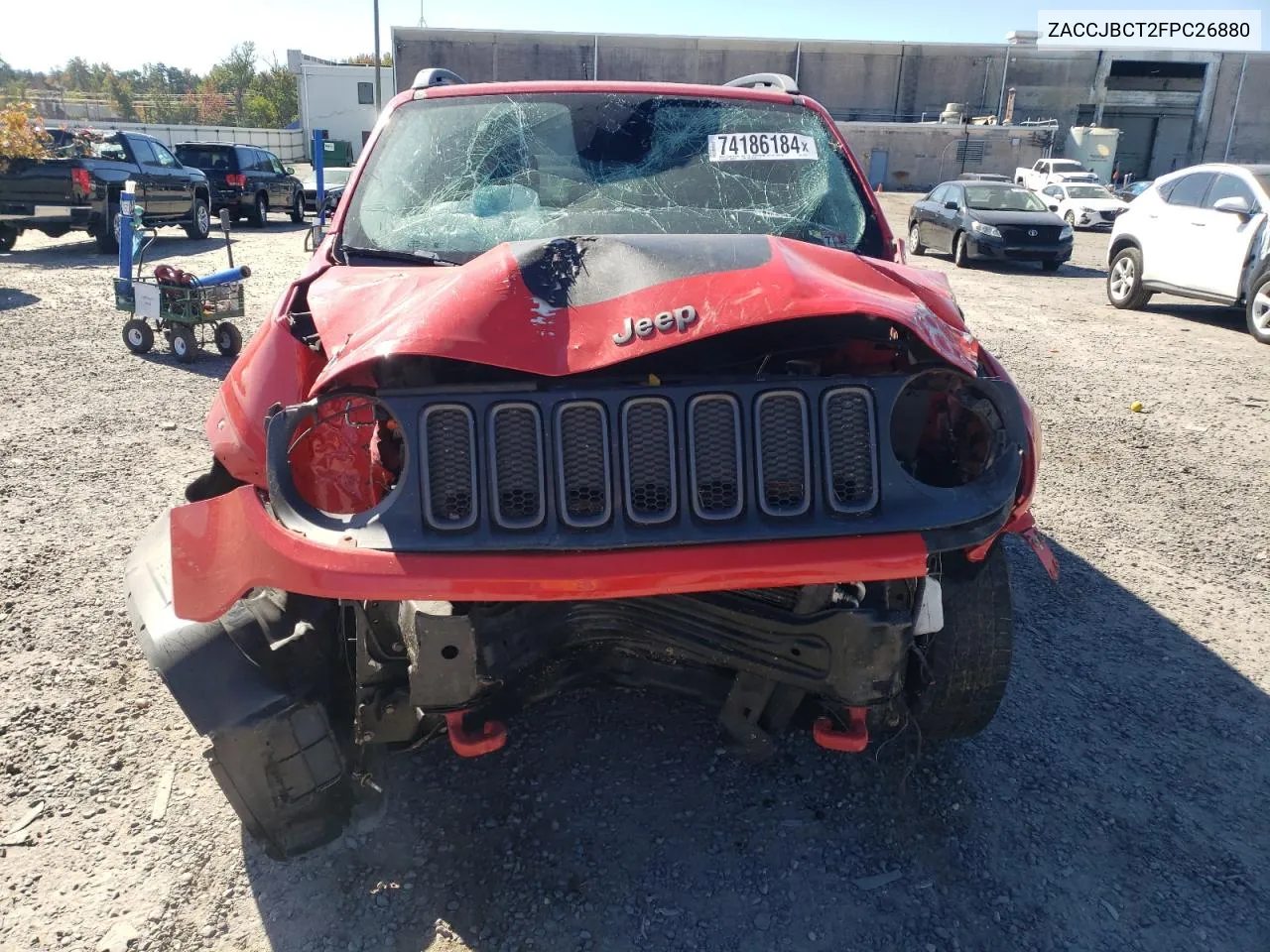 2015 Jeep Renegade Trailhawk VIN: ZACCJBCT2FPC26880 Lot: 74186184