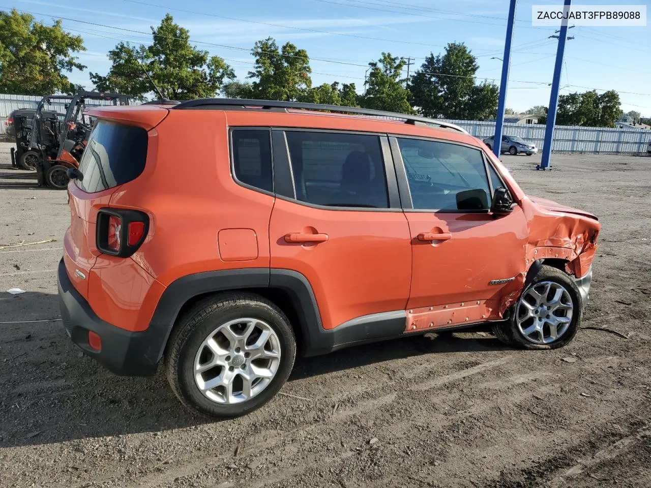 2015 Jeep Renegade Latitude VIN: ZACCJABT3FPB89088 Lot: 74279984