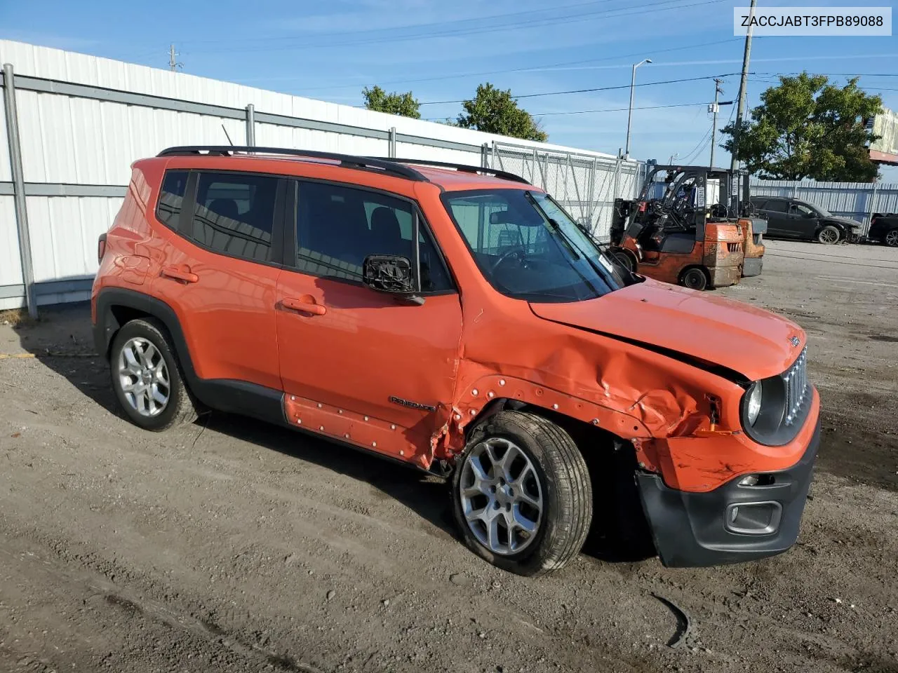 2015 Jeep Renegade Latitude VIN: ZACCJABT3FPB89088 Lot: 74279984