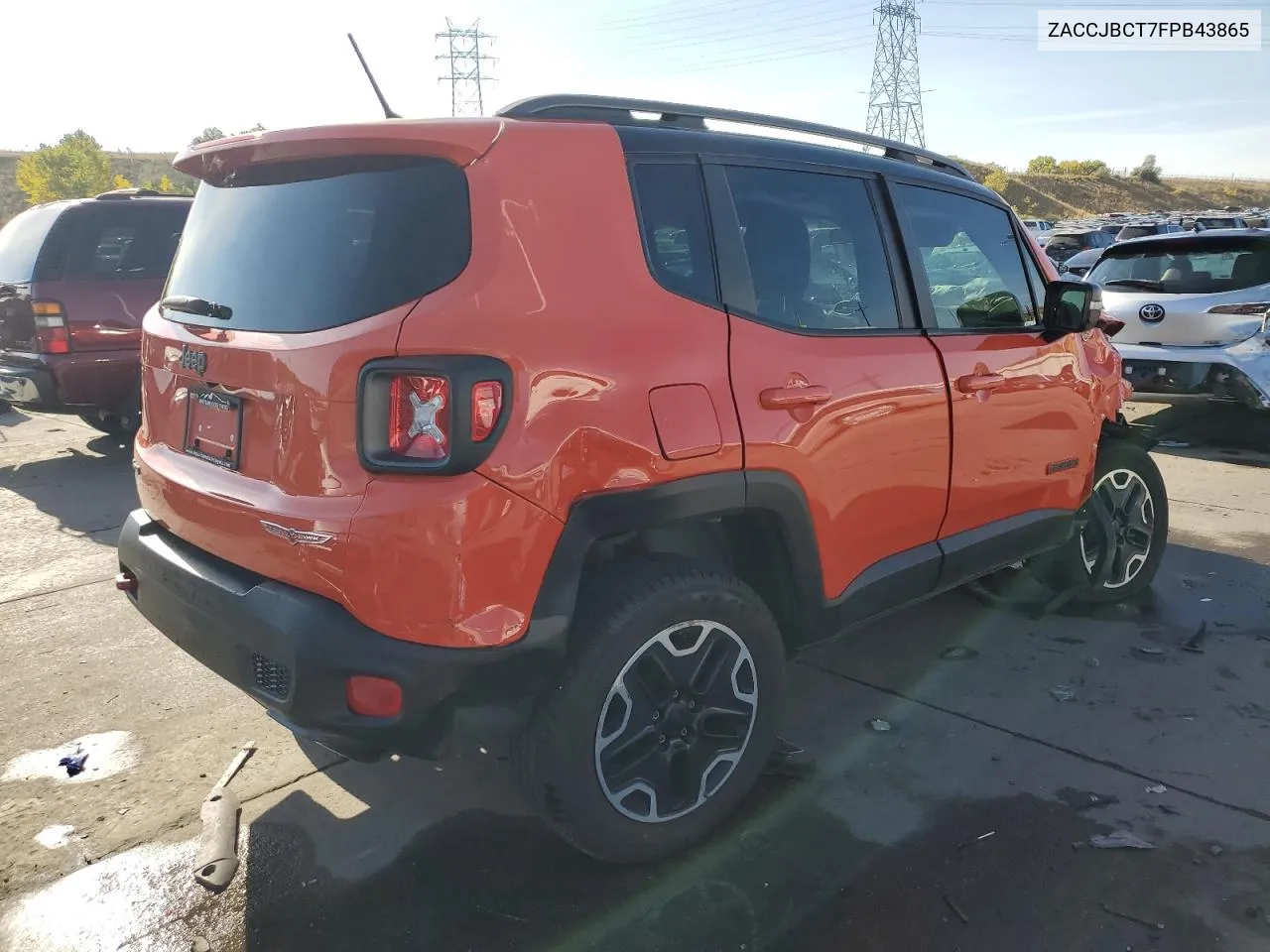 2015 Jeep Renegade Trailhawk VIN: ZACCJBCT7FPB43865 Lot: 74715424