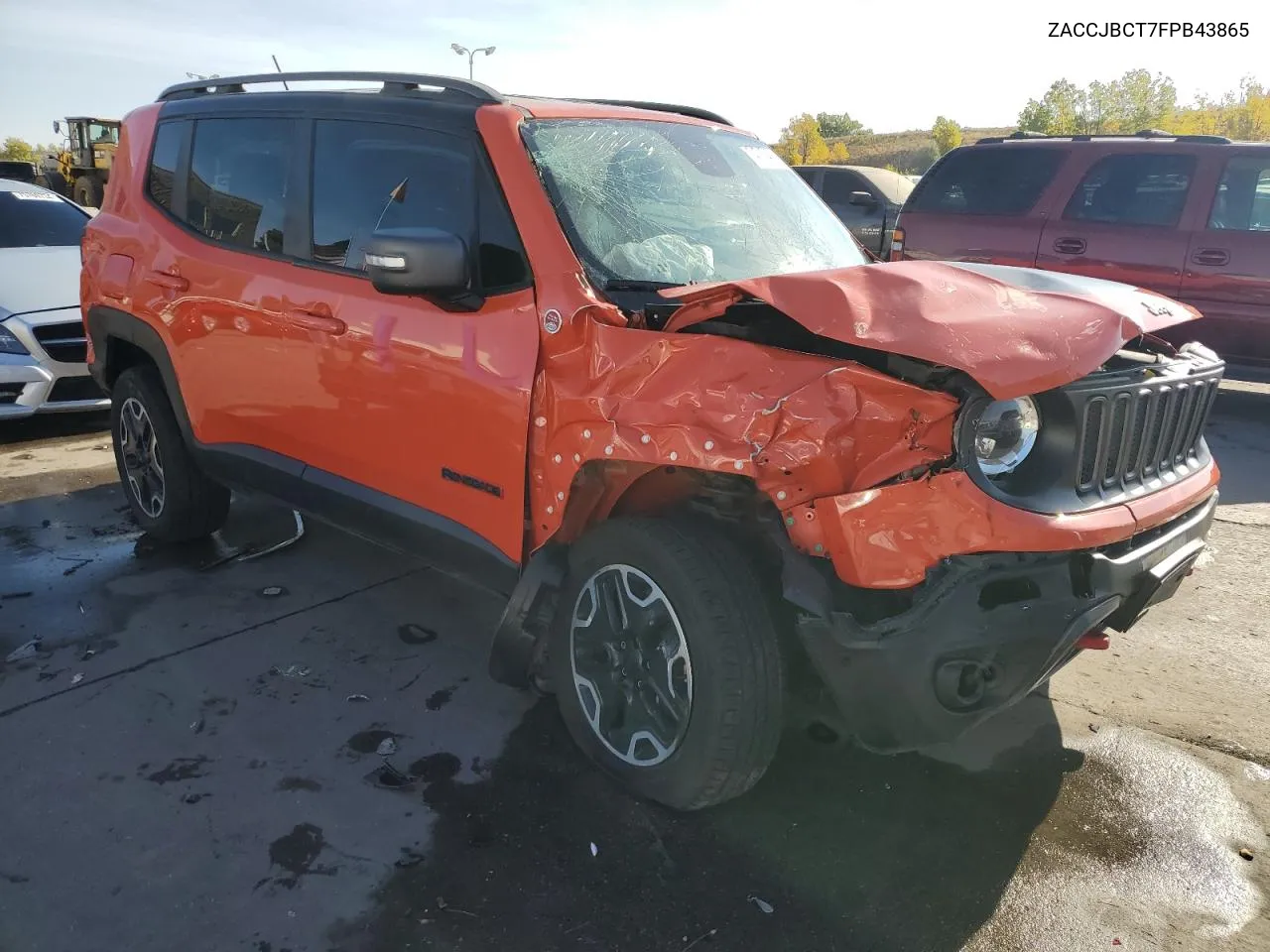 2015 Jeep Renegade Trailhawk VIN: ZACCJBCT7FPB43865 Lot: 74715424