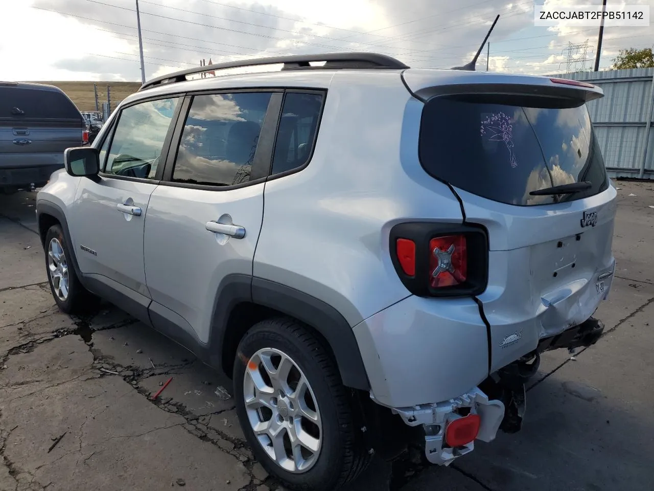 2015 Jeep Renegade Latitude VIN: ZACCJABT2FPB51142 Lot: 74901244