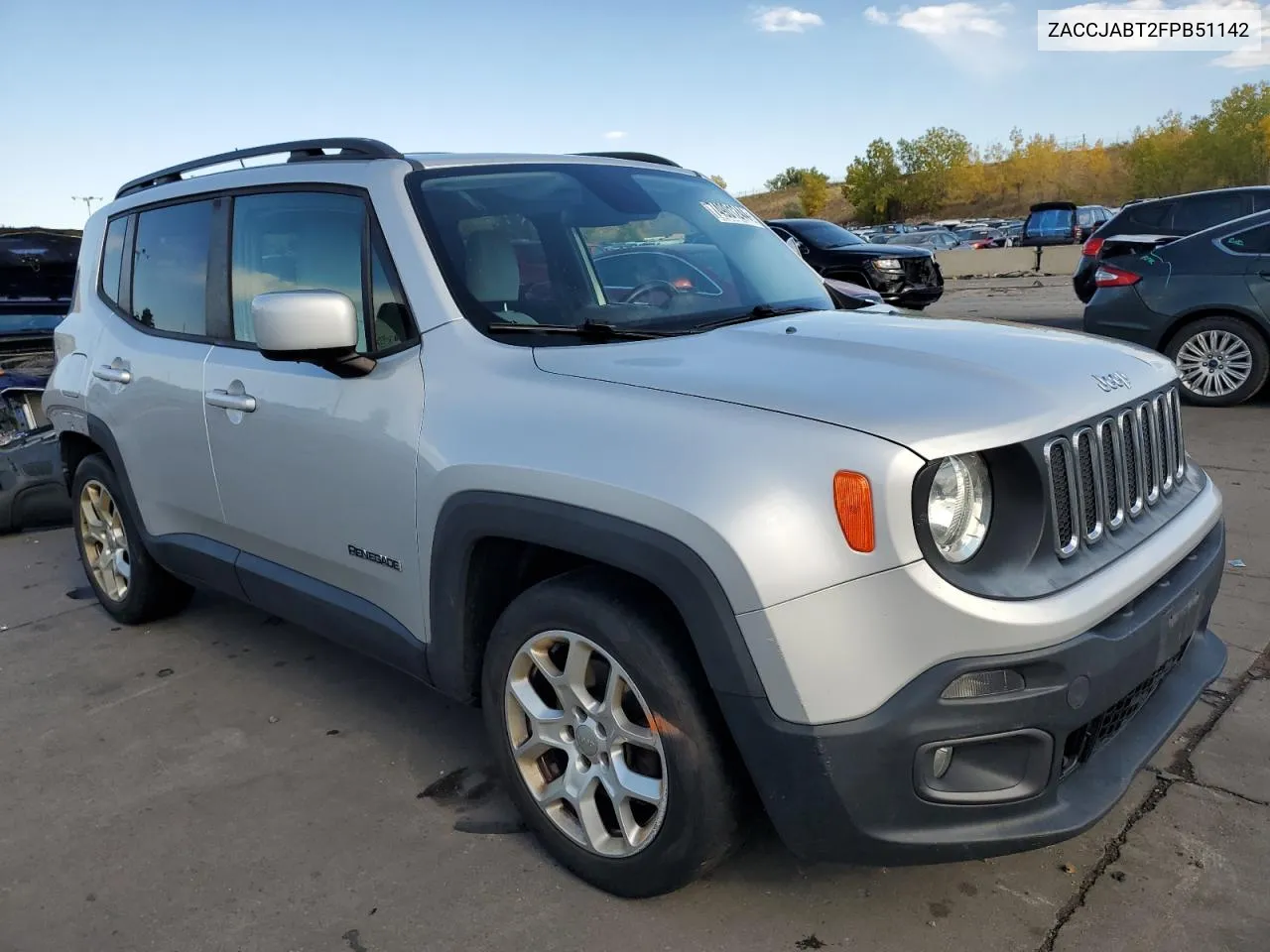 2015 Jeep Renegade Latitude VIN: ZACCJABT2FPB51142 Lot: 74901244