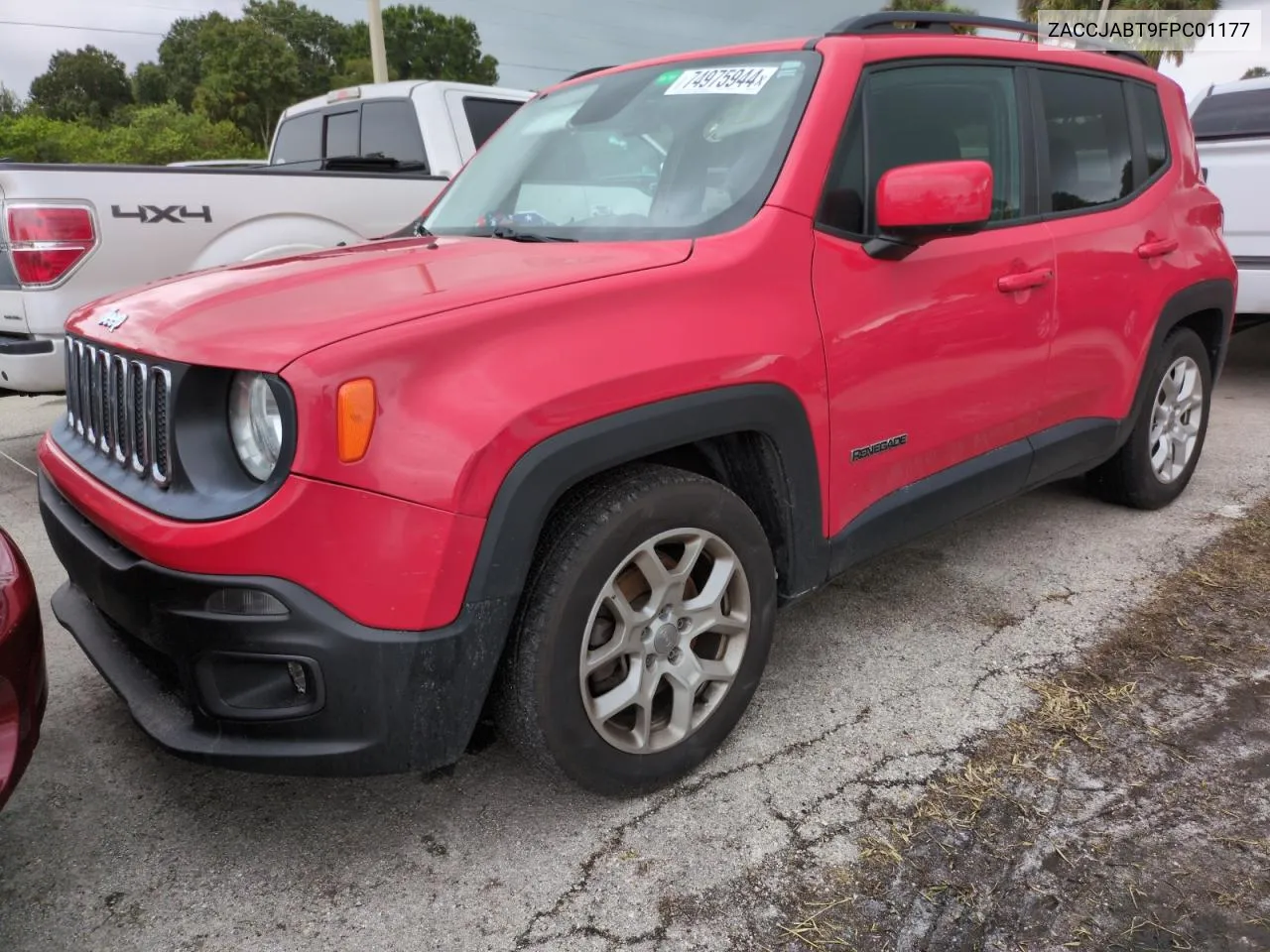 2015 Jeep Renegade Latitude VIN: ZACCJABT9FPC01177 Lot: 74975944