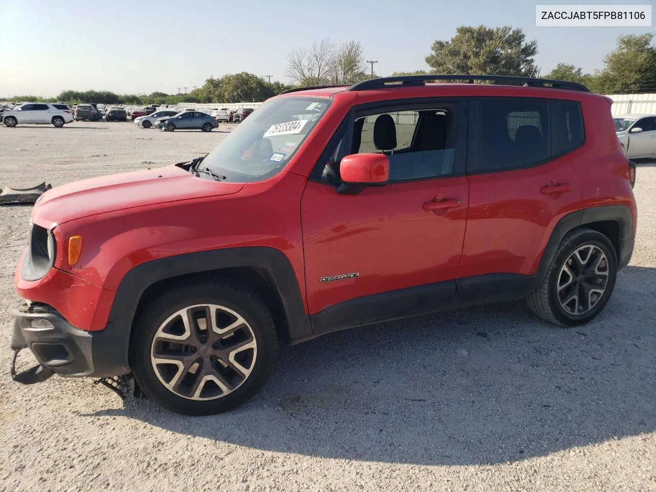 2015 Jeep Renegade Latitude VIN: ZACCJABT5FPB81106 Lot: 75123304