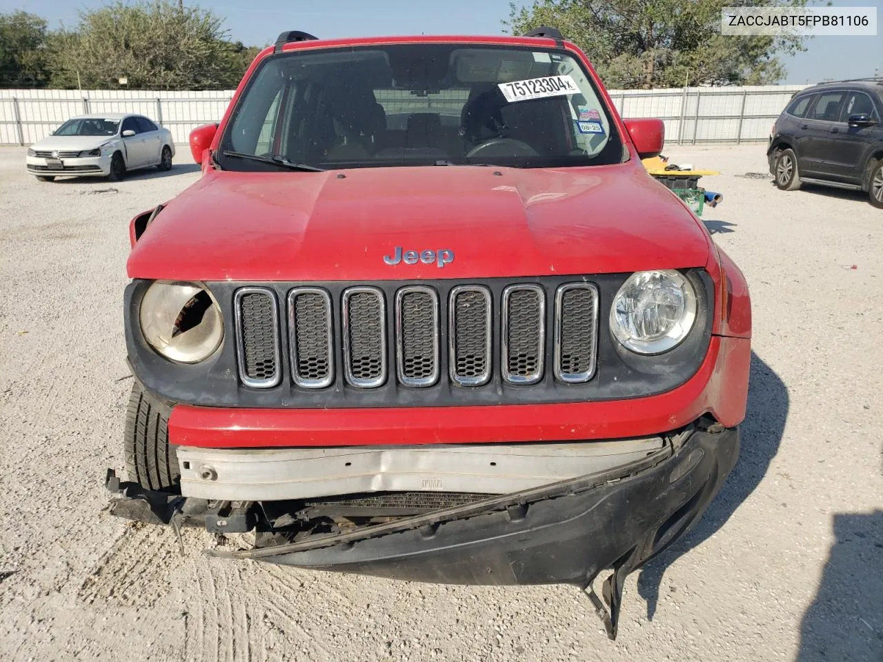 2015 Jeep Renegade Latitude VIN: ZACCJABT5FPB81106 Lot: 75123304