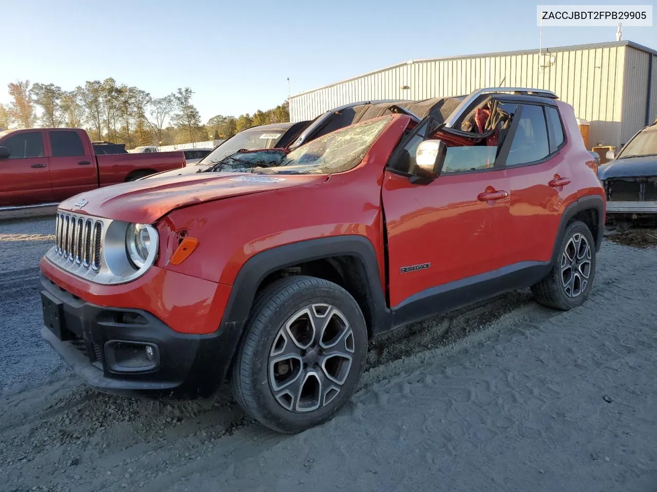 2015 Jeep Renegade Limited VIN: ZACCJBDT2FPB29905 Lot: 75631094