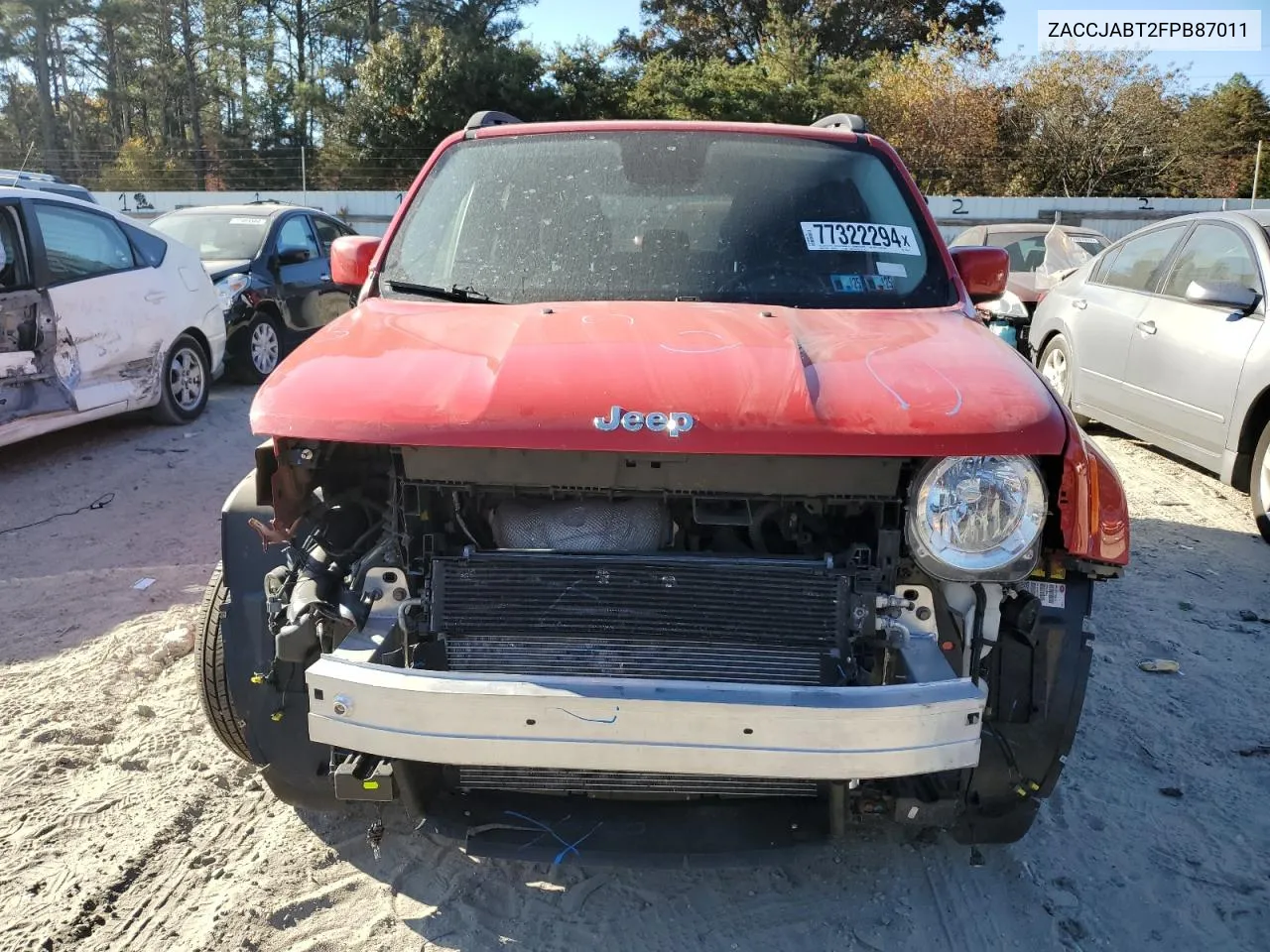 2015 Jeep Renegade Latitude VIN: ZACCJABT2FPB87011 Lot: 77322294