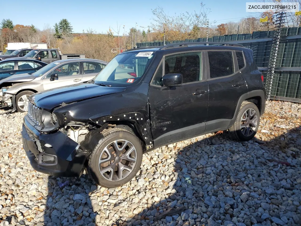 2015 Jeep Renegade Latitude VIN: ZACCJBBT2FPB81215 Lot: 77773064