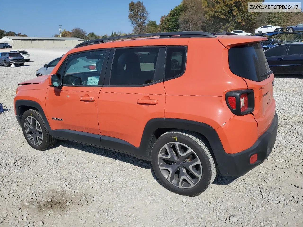 2015 Jeep Renegade Latitude VIN: ZACCJABT6FPB36417 Lot: 77960614