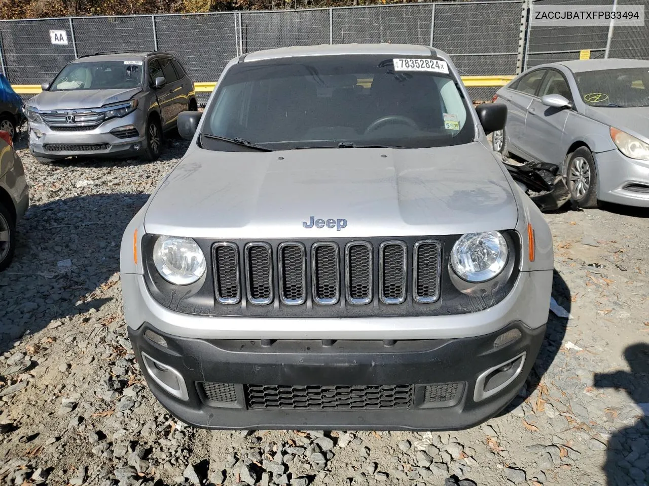 2015 Jeep Renegade Sport VIN: ZACCJBATXFPB33494 Lot: 78352824