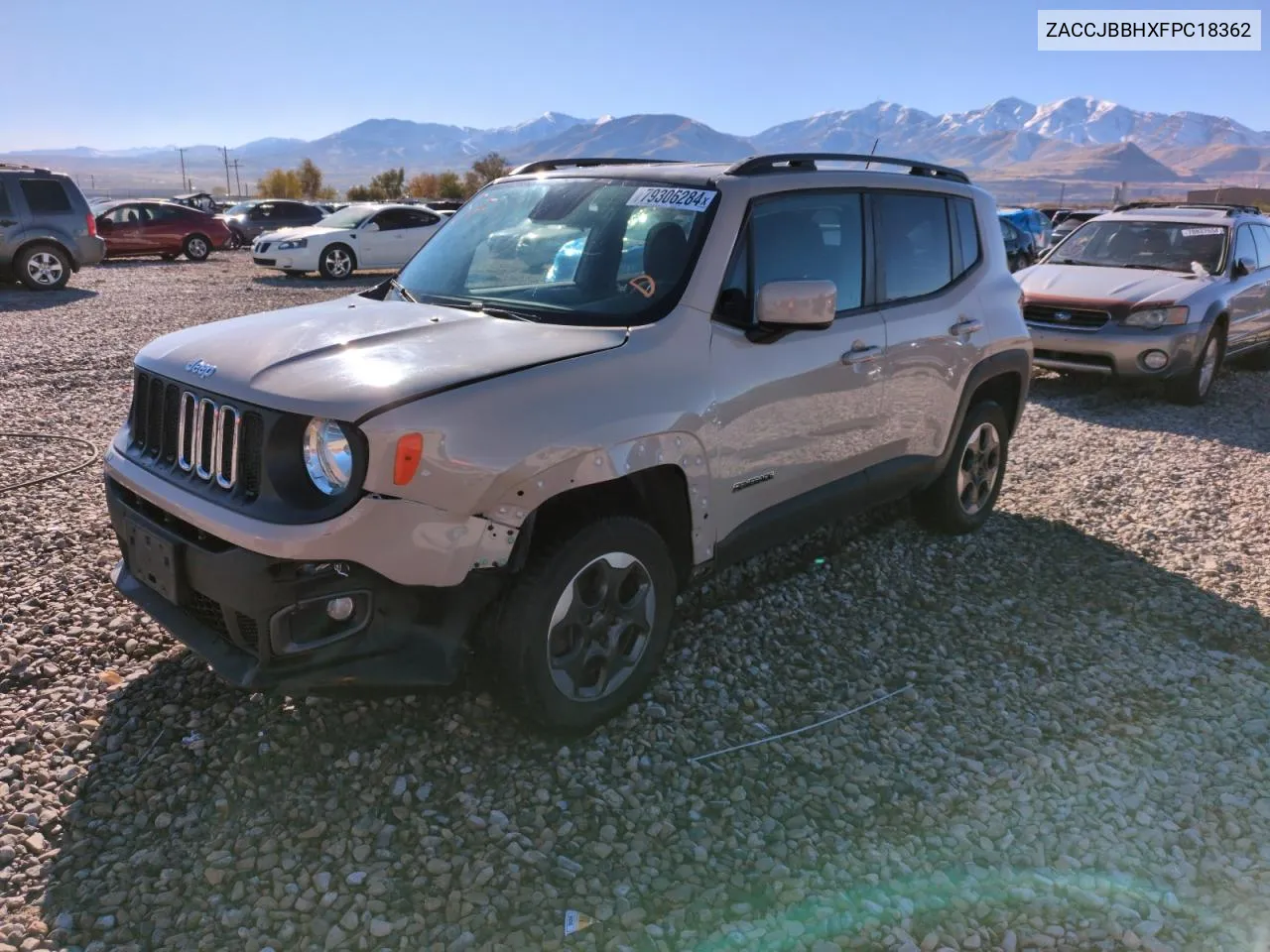 2015 Jeep Renegade Latitude VIN: ZACCJBBHXFPC18362 Lot: 79306284