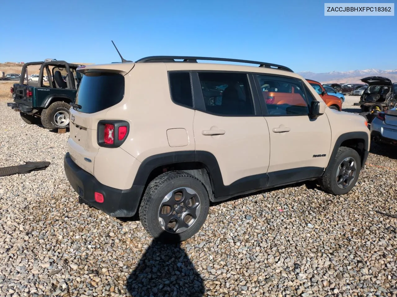 2015 Jeep Renegade Latitude VIN: ZACCJBBHXFPC18362 Lot: 79306284