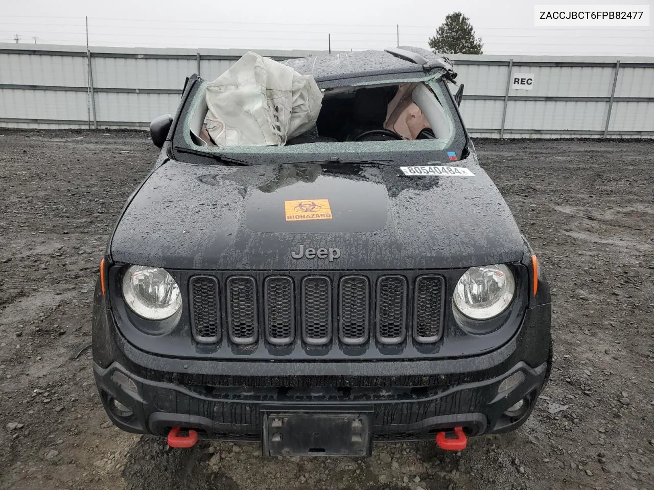 2015 Jeep Renegade Trailhawk VIN: ZACCJBCT6FPB82477 Lot: 80540484