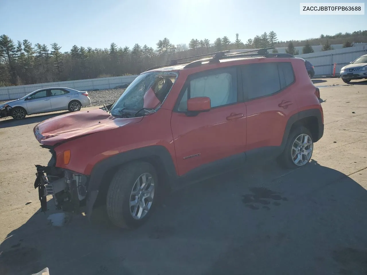 2015 Jeep Renegade Latitude VIN: ZACCJBBT0FPB63688 Lot: 80620854