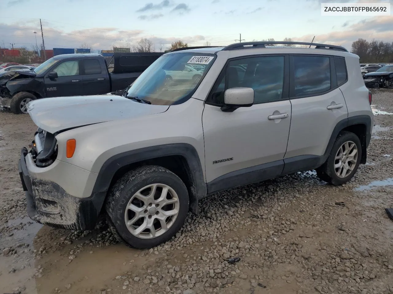 2015 Jeep Renegade Latitude VIN: ZACCJBBT0FPB65692 Lot: 81183074