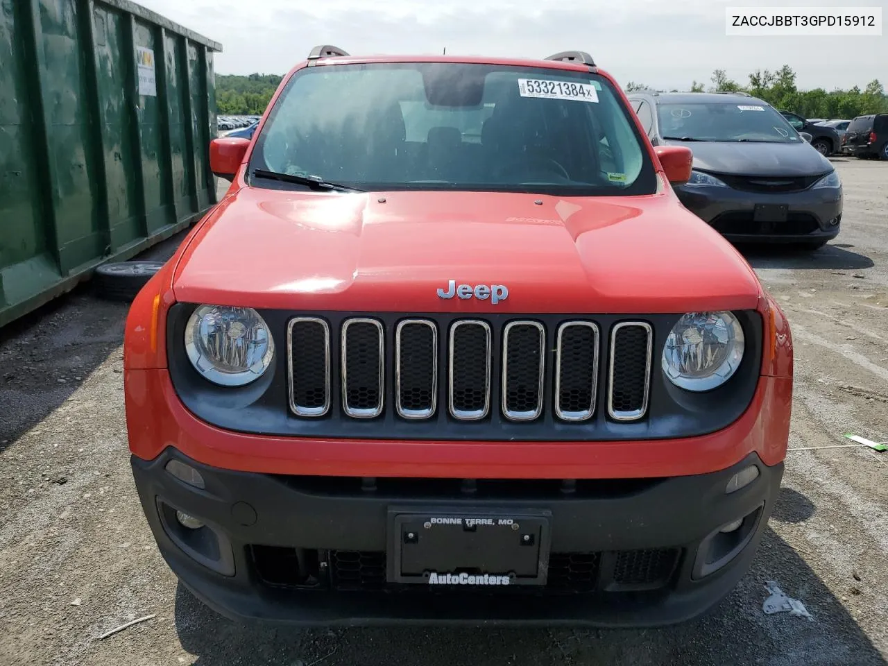 2016 Jeep Renegade Latitude VIN: ZACCJBBT3GPD15912 Lot: 53321384