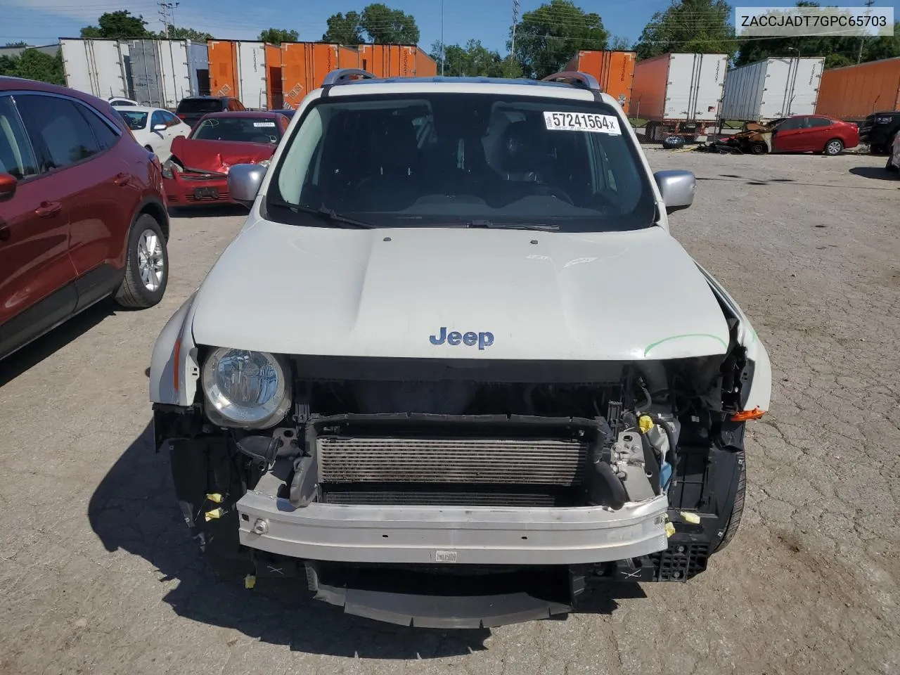 2016 Jeep Renegade Limited VIN: ZACCJADT7GPC65703 Lot: 57241564