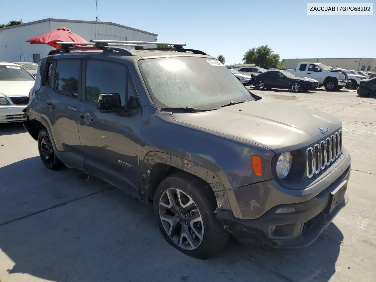 2016 Jeep Renegade Latitude VIN: ZACCJABT7GPC68202 Lot: 58559354