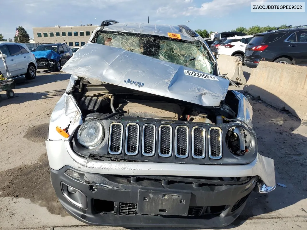 2016 Jeep Renegade Latitude VIN: ZACCJBBT8GPE09302 Lot: 62229554