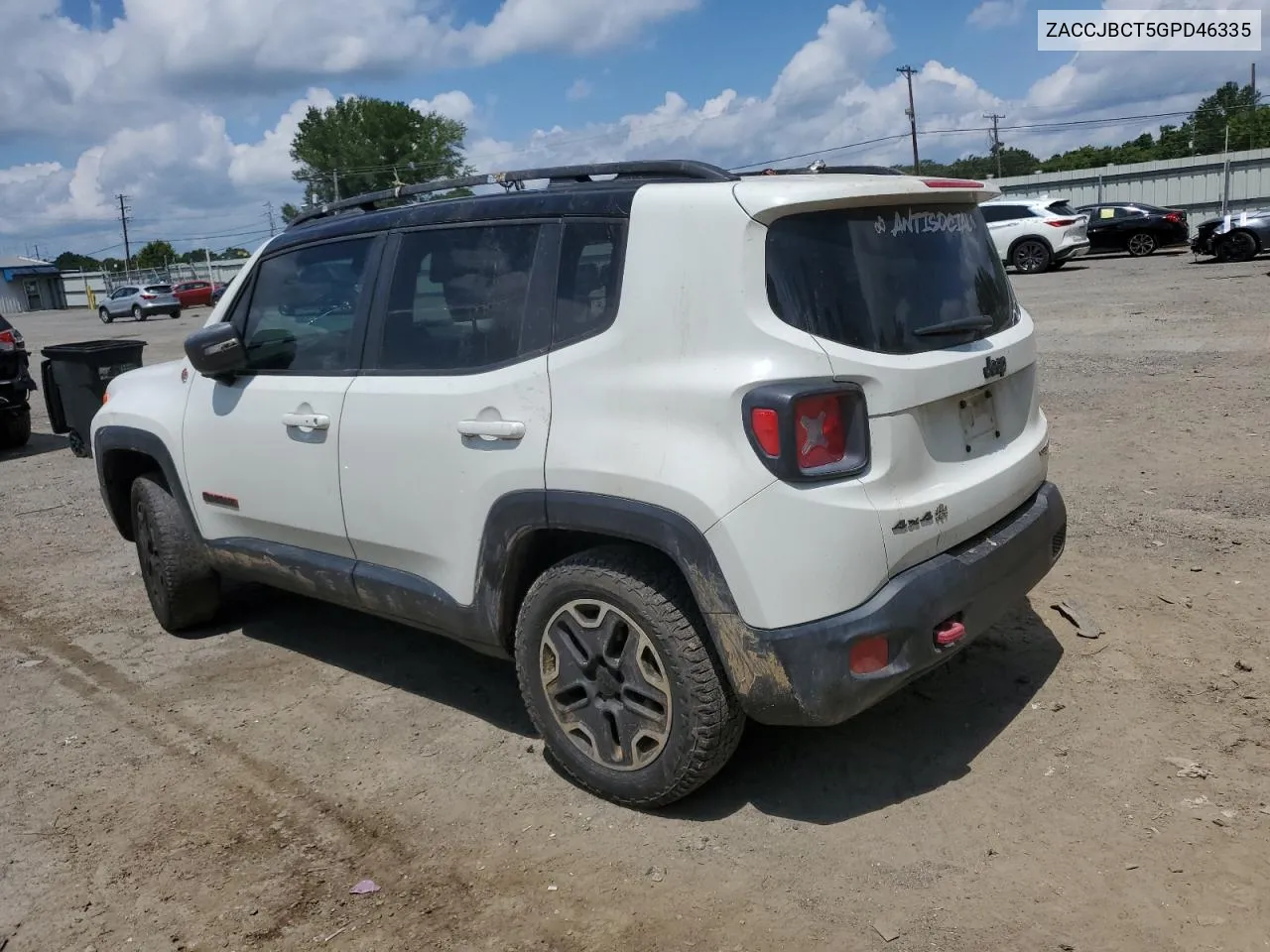 2016 Jeep Renegade Trailhawk VIN: ZACCJBCT5GPD46335 Lot: 64059724