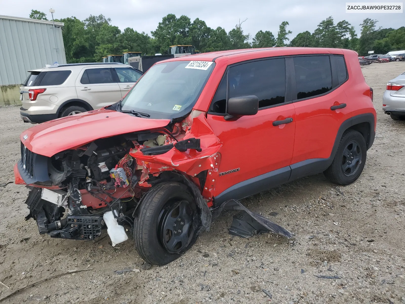 2016 Jeep Renegade Sport VIN: ZACCJBAW9GPE32728 Lot: 65215234