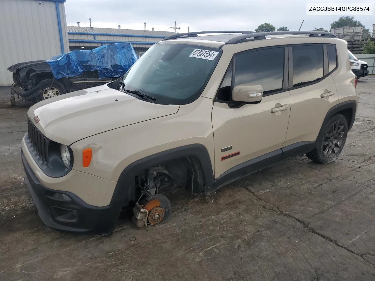 2016 Jeep Renegade Latitude VIN: ZACCJBBT4GPC88574 Lot: 67087554