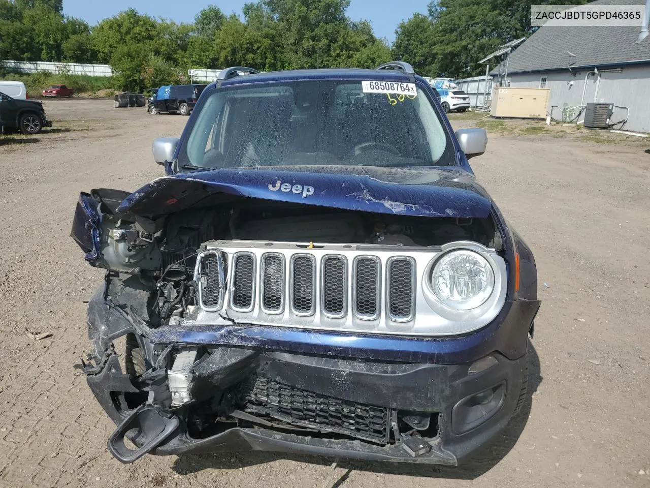 2016 Jeep Renegade Limited VIN: ZACCJBDT5GPD46365 Lot: 68508764